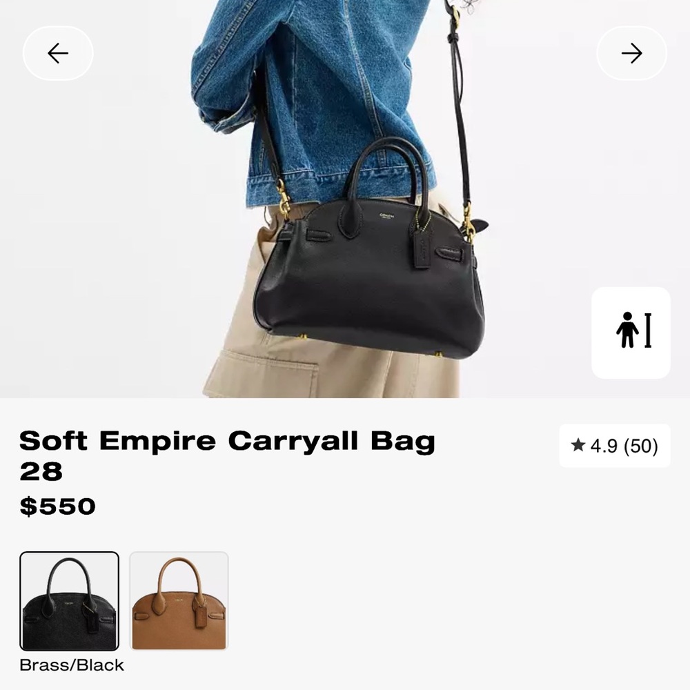 Coach Black and Brass Satchel
